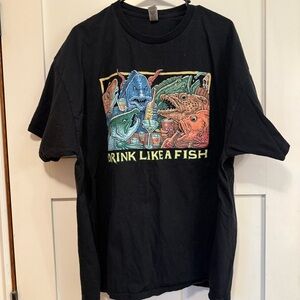 Vintage Ray Troll Drink Like A Fish Graphic Tee Size 2xl